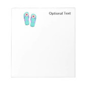 水玉模様ビーチサンダル ノートパッド (正面)