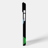 水玉模様ピンクブルー白黒オレンジシック Case-Mate iPhoneケース (裏面 / 左)