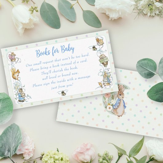 水玉模様ピーターザラビットブックスベビー エンクロージャーカード