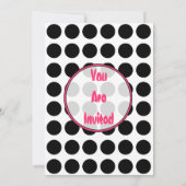 水玉模様ファッション招待状 招待状 (裏面)