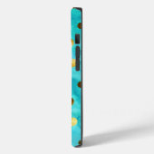 水玉模様フェイク金ゴールド及びターコイズ水色ケース Case-Mate iPhoneケース (裏面 / 左)
