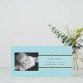 水玉模様フォトカードの誕生のお知らせ 案内状 (スタンド正面)