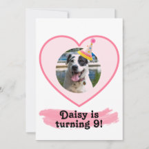 水玉模様フォト誕生日とピンクのブラシ