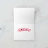 水玉模様フォト誕生日 サンキューカード (内部)