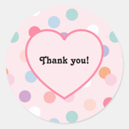 水玉模様フォト誕生日 ラウンドシール