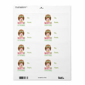 水玉模様フクロムギフトラベル ラベル (フルシート)