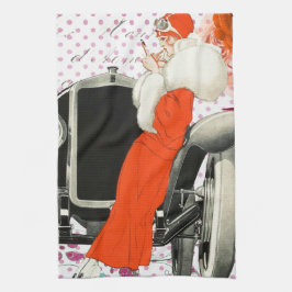 水玉模様フラッパー キッチンタオル