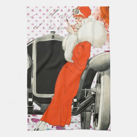 水玉模様フラッパー キッチンタオル (縦)