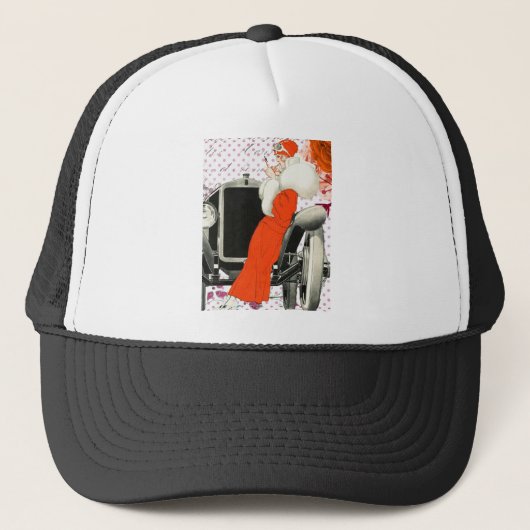 水玉模様フラッパー キャップ (正面)