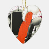 水玉模様フラッパー セラミックオーナメント (左)