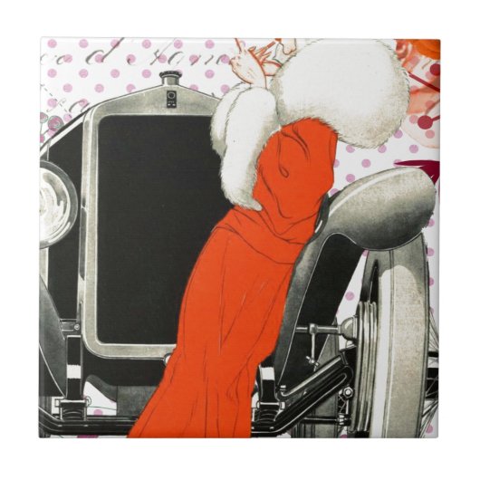 水玉模様フラッパー タイル (正面)