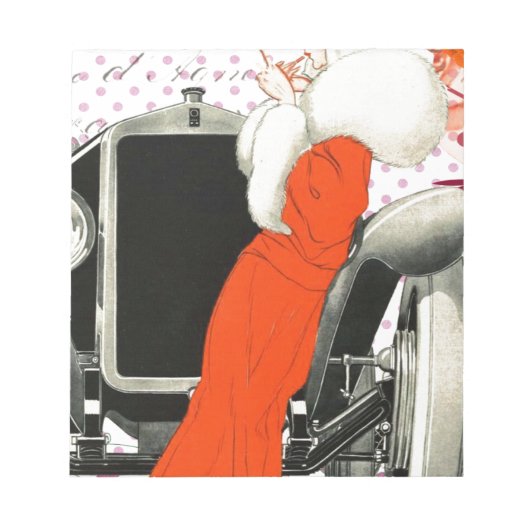 水玉模様フラッパー ノートパッド (正面)