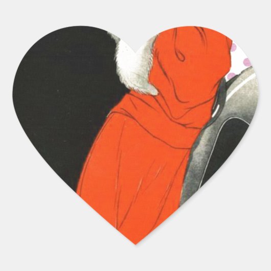 水玉模様フラッパー ハートシール (正面)