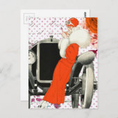 水玉模様フラッパー ポストカード (正面/裏面)