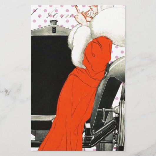 水玉模様フラッパー 便箋 (正面)