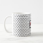 水玉模様フラワーカップ コーヒーマグカップ (左)