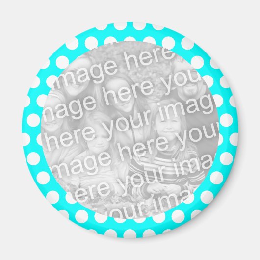 水玉模様フレーム型光磁石 マグネット (正面)