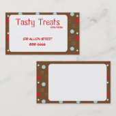 水玉模様フレーム 名刺 (正面/裏面)