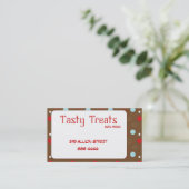 水玉模様フレーム 名刺 (スタンド正面)