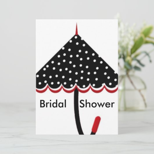 水玉模様ブライダルシャワー 招待状 (スタンド正面)