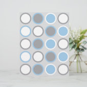 水玉模様ブルーグレーベビースクラップブック紙 (スタンド正面)