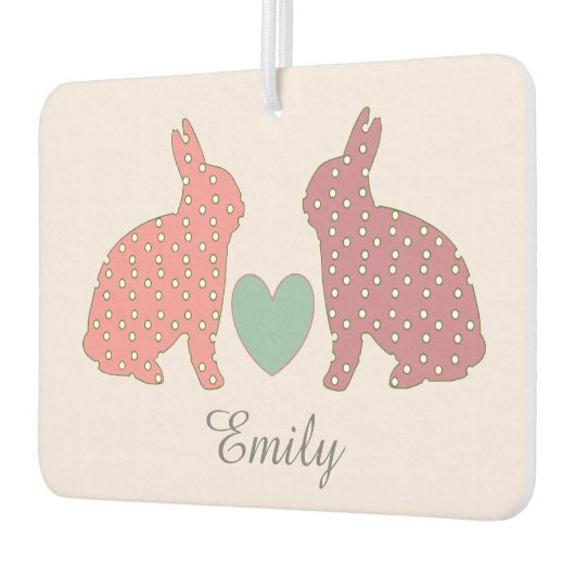 水玉模様ブンニースピパーソナライズされたンク カーエアーフレッシュナー (左)