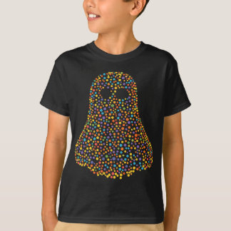 水玉模様ブーカラフル幽霊ハロウィーンボーイズキッズ Tシャツ