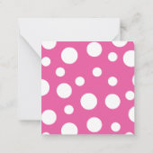 水玉模様プレゼント誕生日ギフトエンクロージャカード ノートカード (裏面)