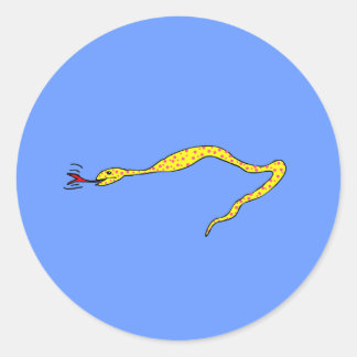 水玉模様ヘビ ラウンドシール