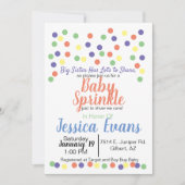 水玉模様ベビースプリンクルベビーシャワー招待状 招待状 (正面)