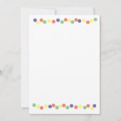 水玉模様ベビースプリンクルベビーシャワー招待状 招待状 (裏面)