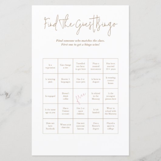 水玉模様ベビーベアーゲストビンゴベビーシャワーゲーム (正面)