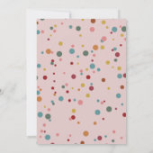 水玉模様ベビー散水ベビーシャワー招待状 招待状 (裏面)