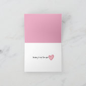 水玉模様ペット猫を失うハートの絵柄 カード (内部)