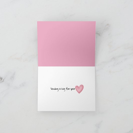 水玉模様ペット猫を失うハートの絵柄 カード (内部)