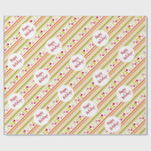 水玉模様ホリデーデザイン ラッピングペーパー (フラット)