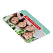 水玉模様ホリデーモノグラムフォトマグネット マグネット (右側)