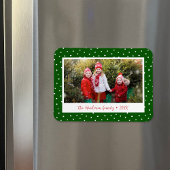 水玉模様ホリデーモノグラムフォトマグネット マグネット