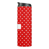 水玉模様ホワイトオンレッド タンブラー (回転右)