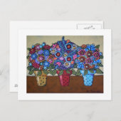 水玉模様ポット ポストカード (正面/裏面)