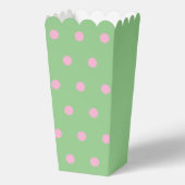 水玉模様ポップコーンボックス（セージグリーン&パステルピンク） フェイバーボックス (正面)
