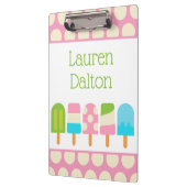 水玉模様ポップスパーソナライズされたクリップボード クリップボード (左)