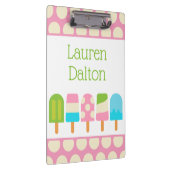 水玉模様ポップスパーソナライズされたクリップボード クリップボード (右)