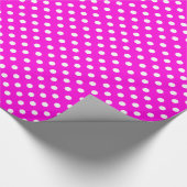 水玉模様マゼンタ#FF00DC ラッピングペーパー (角)