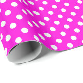 水玉模様マゼンタ#FF00DC ラッピングペーパー (ロールコーナー)