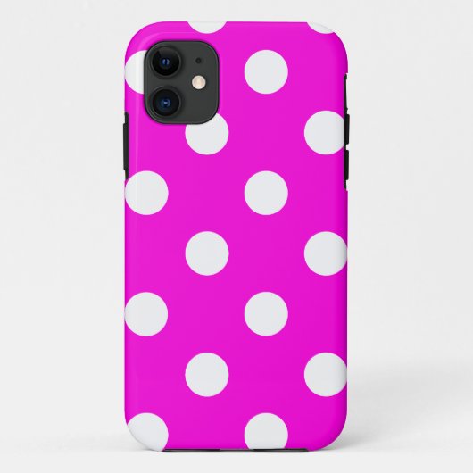 水玉模様マゼンタ#FF00DC Case-Mate iPhoneケース (裏面)