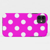 水玉模様マゼンタ#FF00DC Case-Mate iPhoneケース (裏面(横))