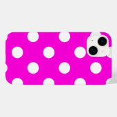 水玉模様マゼンタ#FF00DC Case-Mate iPhoneケース (裏面 (横))