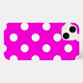 水玉模様マゼンタ#FF00DC Case-Mate iPhoneケース iPhone 14ケース (裏面 (横))