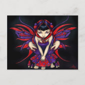 「水玉模様マッシュルーム妖精」はがき ポストカード (正面)